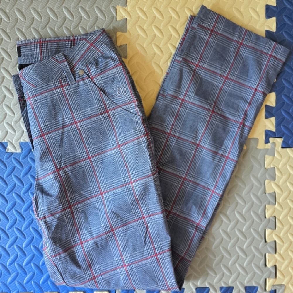 NWT‎ Abacus Gray Plaid Stretch Dry Trousers Windproof Water Resistance Sz. 4 - Picture 5 of 5
